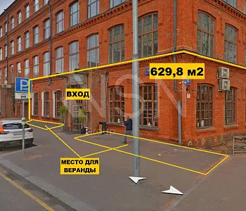 ПСН, 629,80 м², 1-ая линия , Витрины, Трафик, 100 кВт