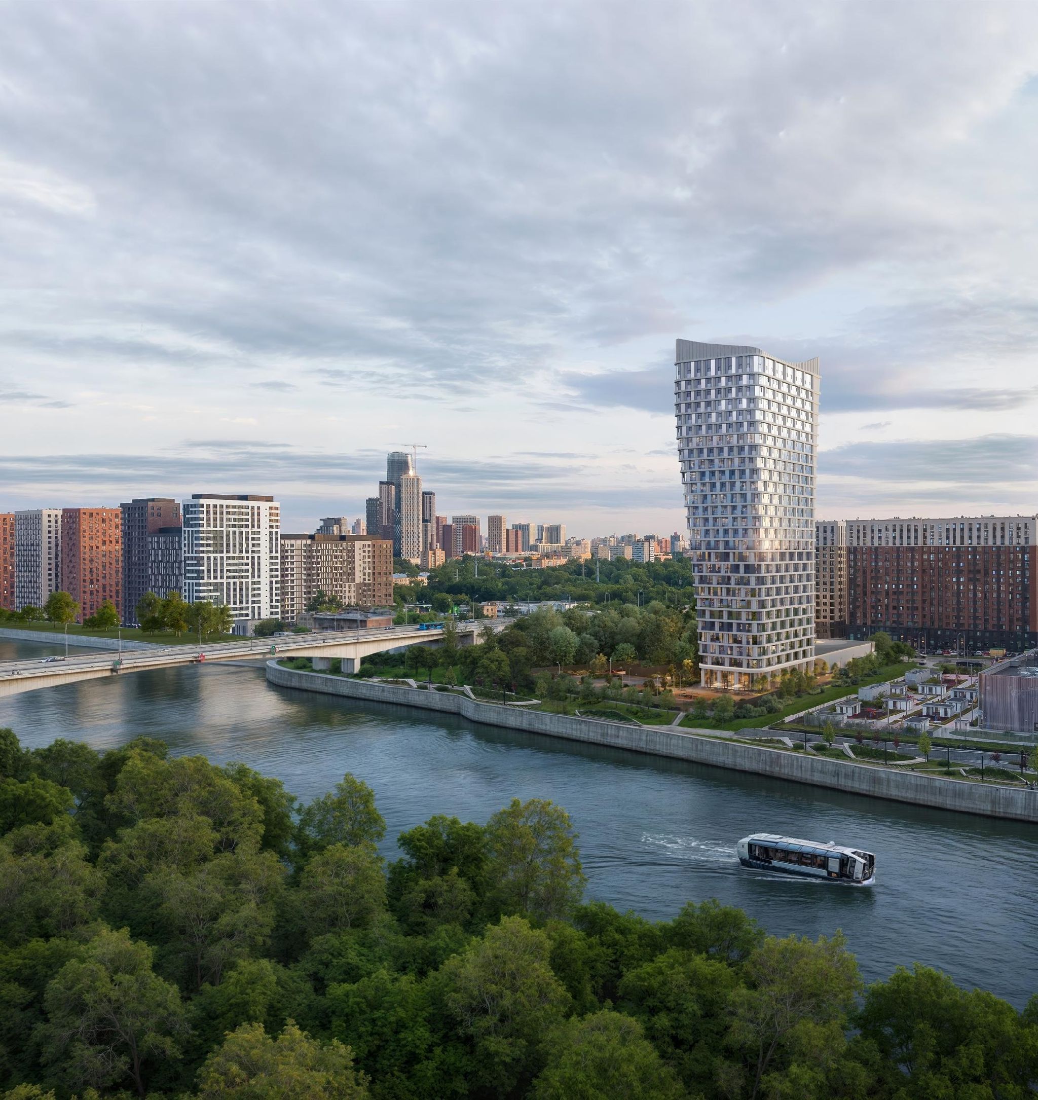 Новый архитектурный проект премиум-класса на первой линии Москвы-реки 
