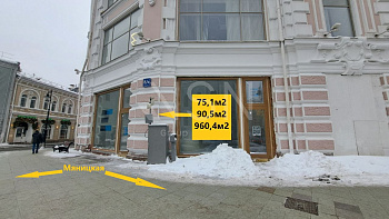 Здание, 90,50 м², 1-й этаж , Витрины, 100 кВт