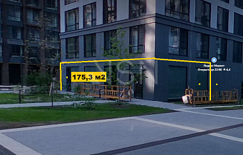 ПСН, 175,30 м², 1-й этаж , Витрины, Трафик, 72 кВт