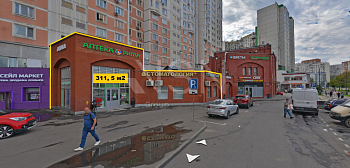 ПСН, 311,50 м², 1-ая линия , Витрины, Трафик, 32 кВт