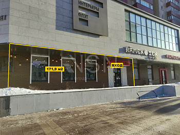 ПСН, 171,90 м², 1-ая линия , Витрины, Трафик, 132 кВт